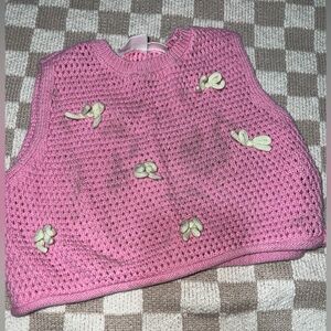 zara knitted crotch bow top